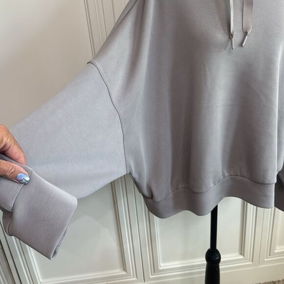 STYLUS Gray Lavender Oversized Sweatshirt Plus Size 3X - Picture 3 of 5